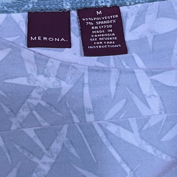 Merona Blue Leaf Print Midi Skirt - Picture 4 of 4